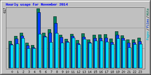Hourly usage for November 2014