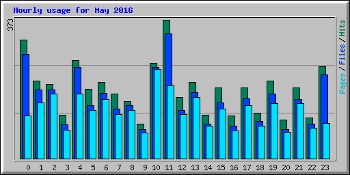 Hourly usage for May 2016