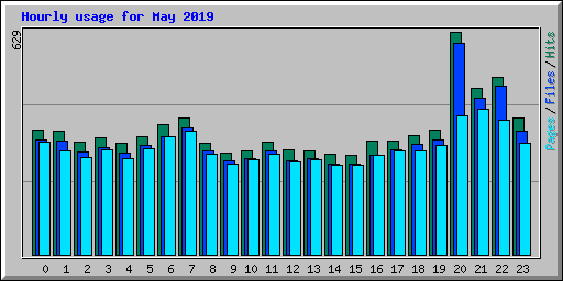 Hourly usage for May 2019