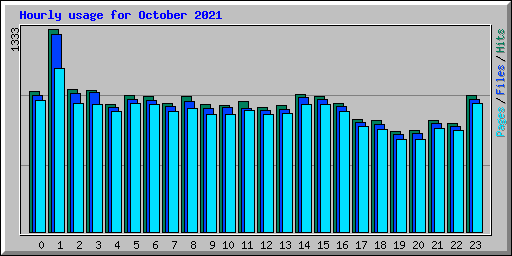 Hourly usage for October 2021