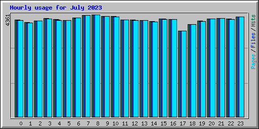 Hourly usage for July 2023